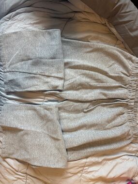 Wide-Leg Knit Lounge Pants - Gray